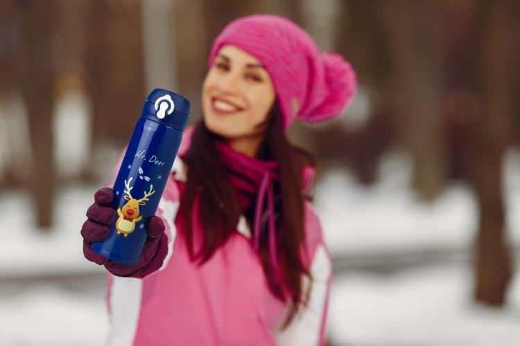 Rote Weihnachten Rentier Grant Thermoskanne 380ml