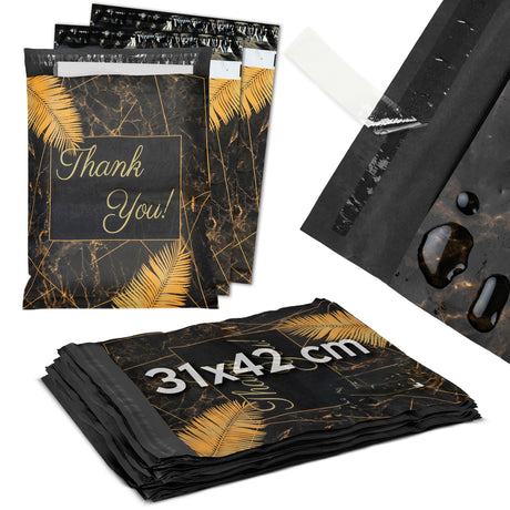 Versandbeutel Plastik Versandtaschen A3 310x420 mm 50 Stk. GOLDMARMOR-DANKESCHÖN