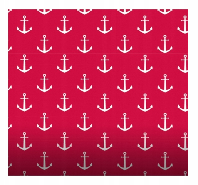 Baumwollstoff mit weißen Ankern