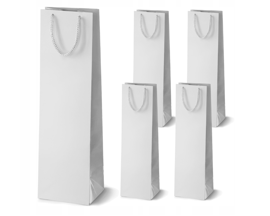 Geschenktasche Laminat Weiß 110x90x400 mm 5 Stück