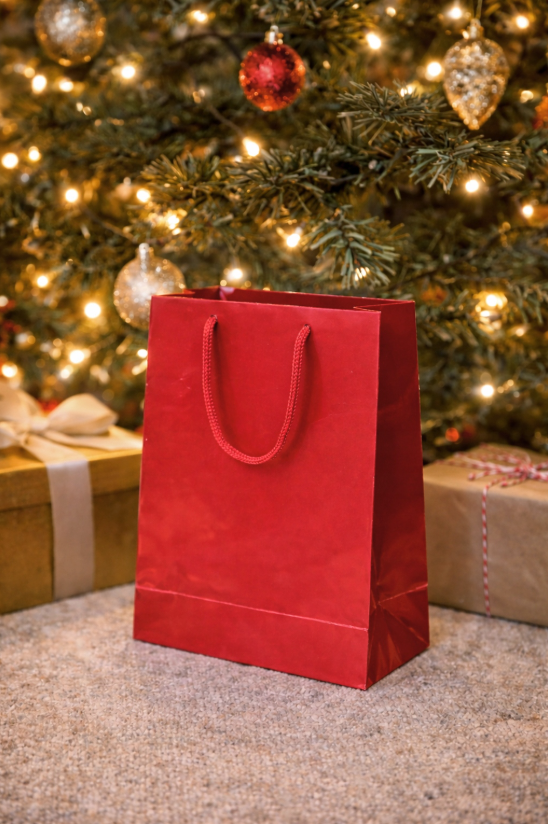 Laminierte Papiertüten Weihnachten 240x90x320 mm 190 g/m² Premium