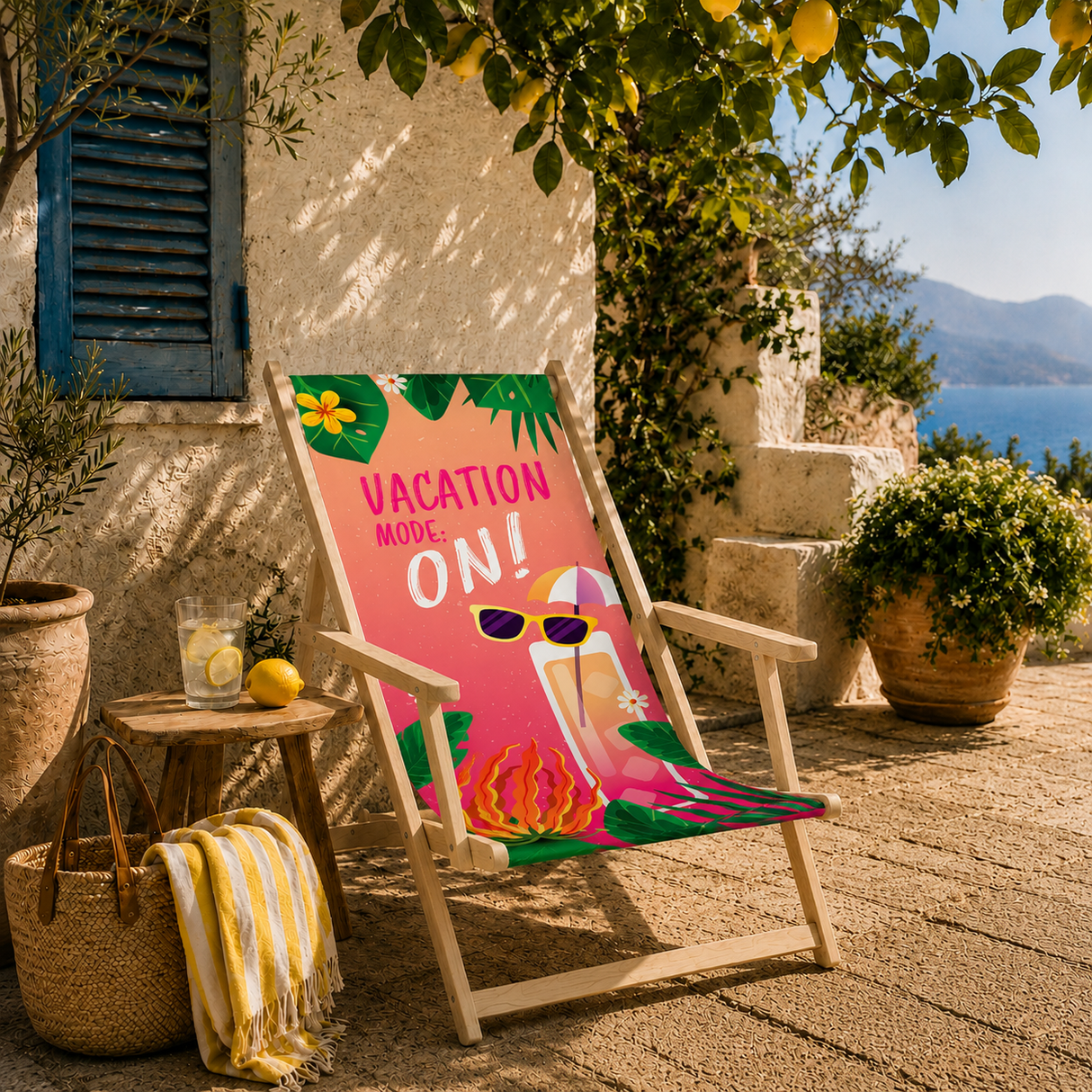 Transat avec accoudoirs Vacation Mode On
