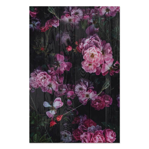 Wanddeko Holz - Wild Bloom