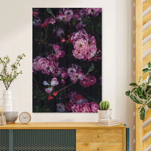 Wanddeko Holz - Wild Bloom