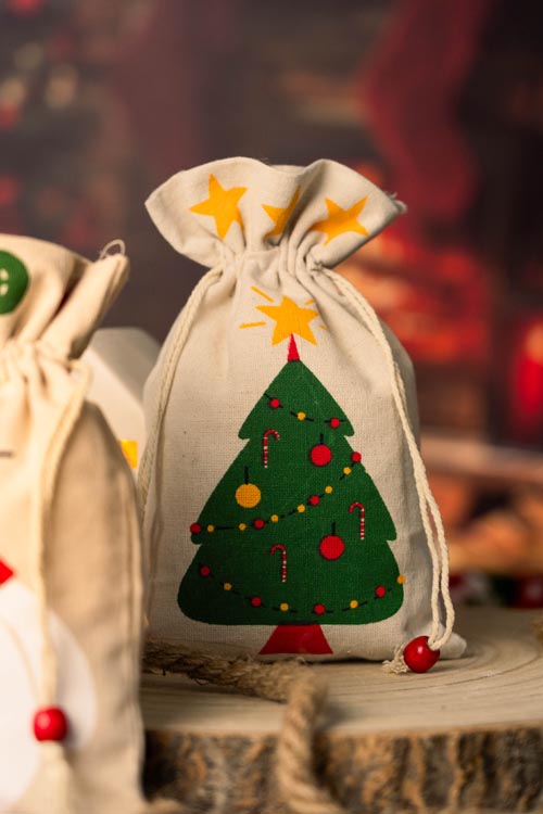 Weihnachts-Baumwolltaschen-Set 150x230mm
