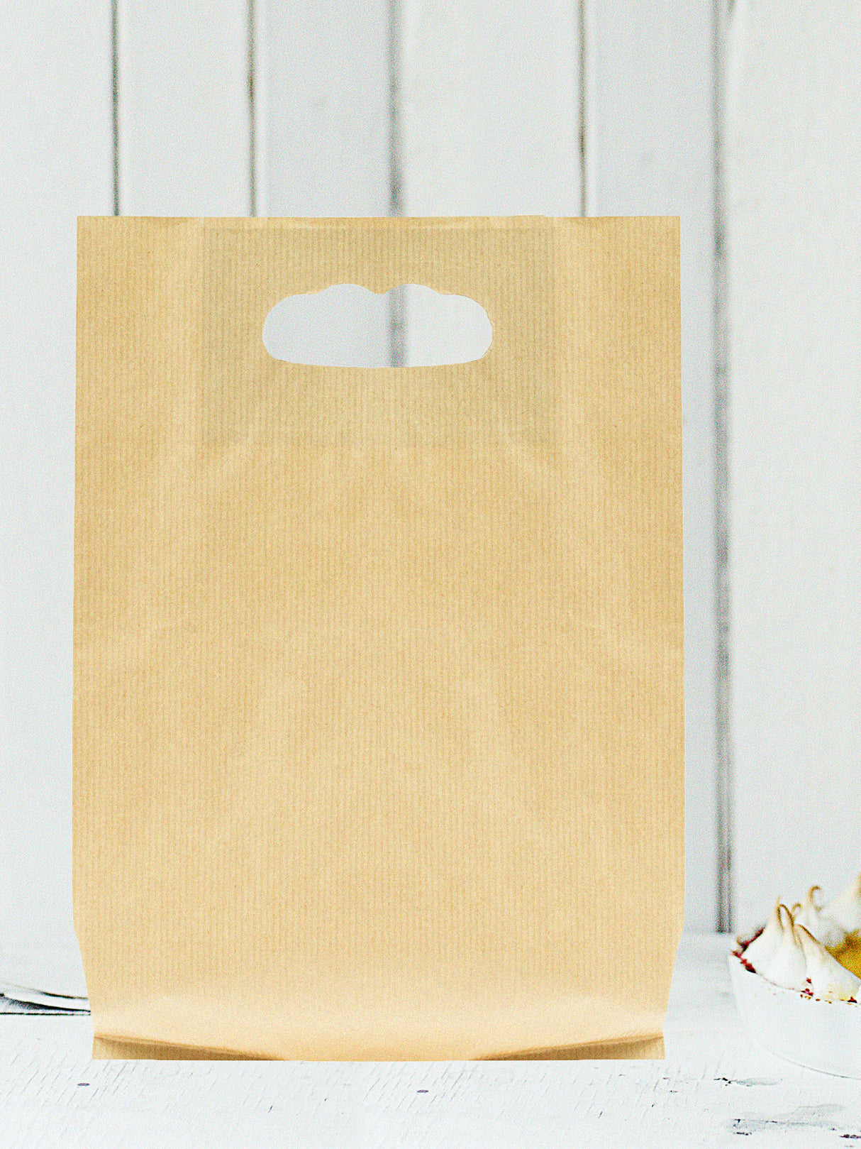 Falttasche 260x80x405mm mit Ausstanzung für den Griff BRAUN (25 Stück)