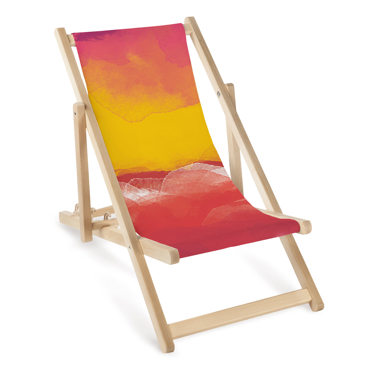 Kinderliegestuhl aus Holz Sunset