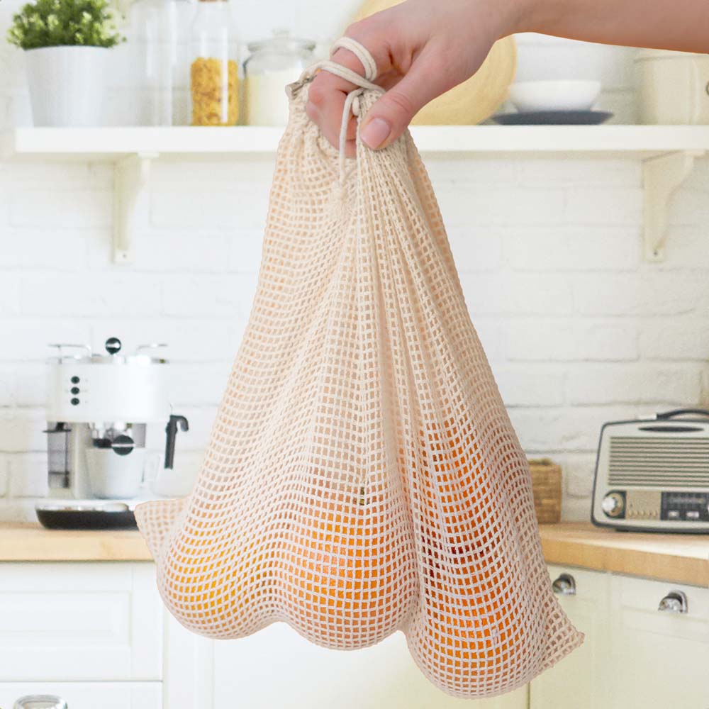 Baumwollnetzbeutel Ecru 300x450 mm (Import)