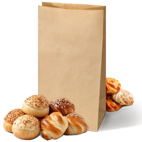 Papiertüte ohne Griff 190x130x370mm Braun