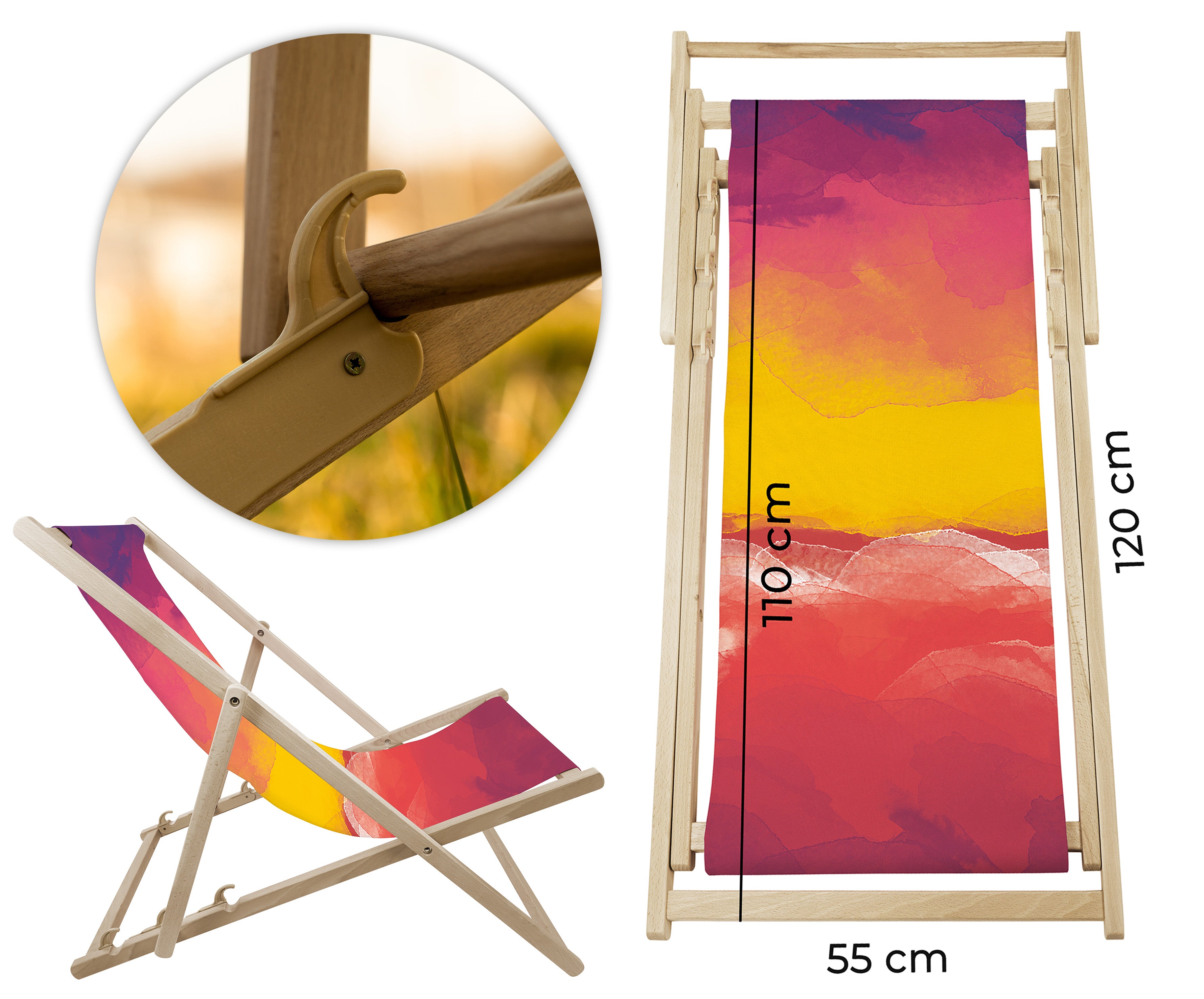 Holz-Liegestühle Bon Appetit