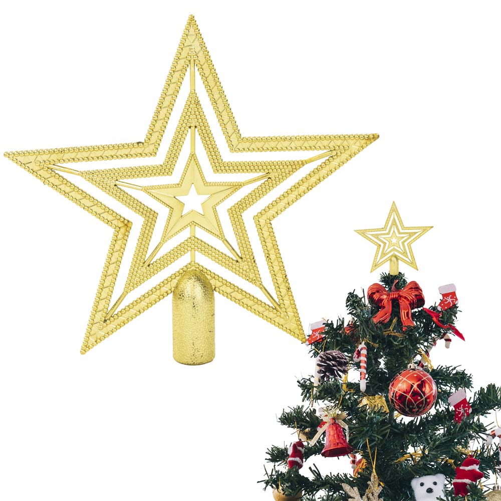 Goldener Weihnachtsstern für den Weihnachtsbaum