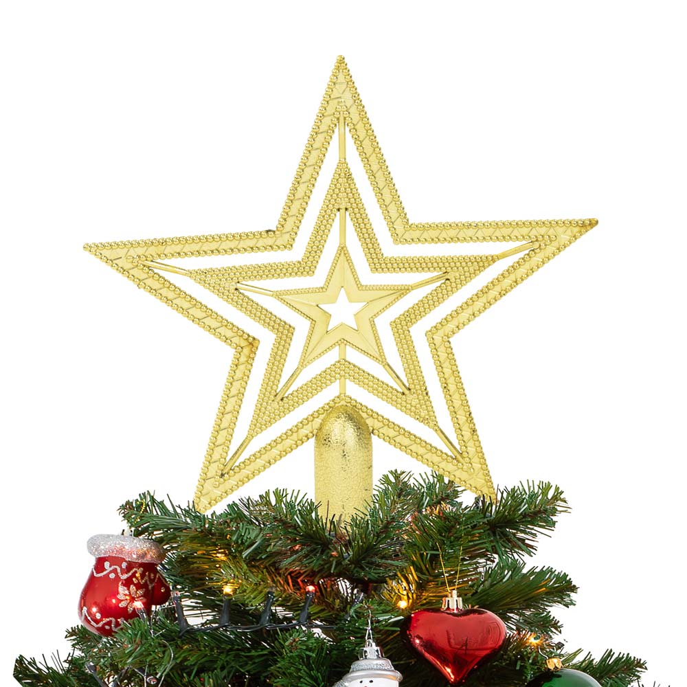 Goldener Weihnachtsstern für den Weihnachtsbaum