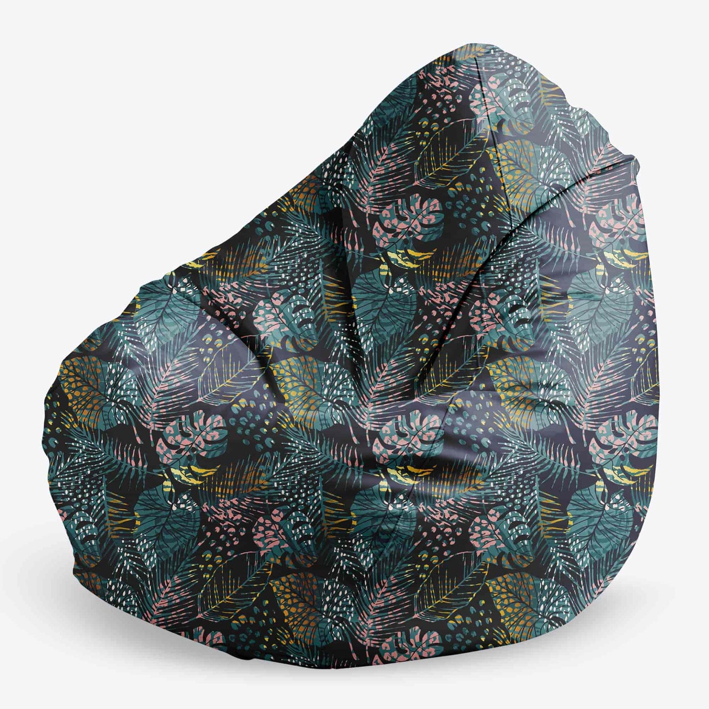 Bean Bag Sitzsack, 80 x 80 x 120 cm, Sitzkissen, mit Tragegriff Boden, Sitzsack Bubibag mit Füllung Neon