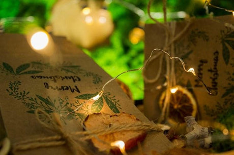 10+6,5x26cm Weihnachtskranz Weihnachts Kraft Geschenktüten