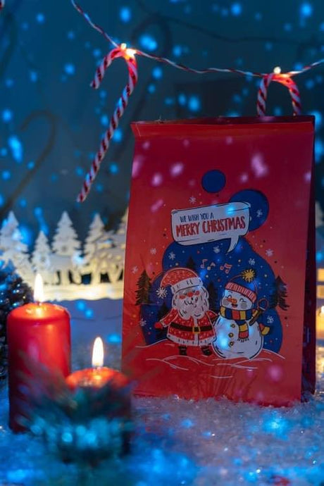 16+8x27cm Weihnachtsmann Weihnachts Geschenktüten