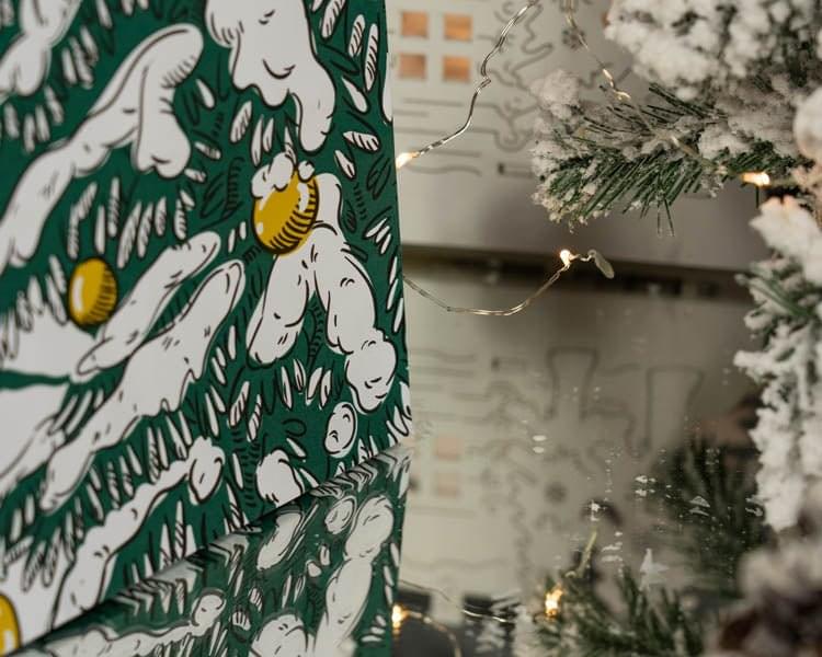 24+11x32cm Weihnachtsbaum HO HO HO Weihnachts Papiertüten mit Griffen