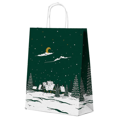 24+11x32cm Weihnachtsbaum HO HO HO Weihnachts Papiertüten mit Griffen
