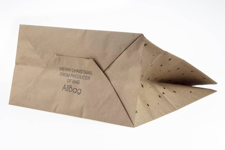 26+14x32cm Merry Christmas Weihnachts Kraft Geschenktüten Weihnachts Papiertüten mit Griffen - AllBags