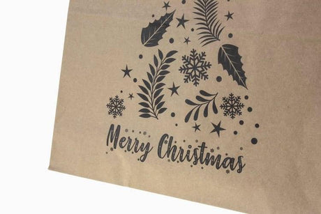 30,5+17,5x34cm Merry Christmas Weihnachtsbaum Weihnachts Kraft Geschenktüten