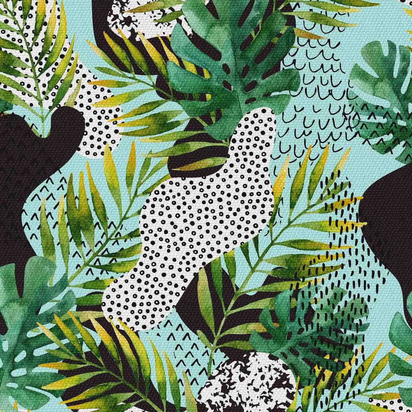 Bean Bag Sitzsack, 80 x 80 x 120 cm, Sitzkissen, mit Tragegriff Boden, Sitzsack Bubibag mit Füllung Green Leaves Collage
