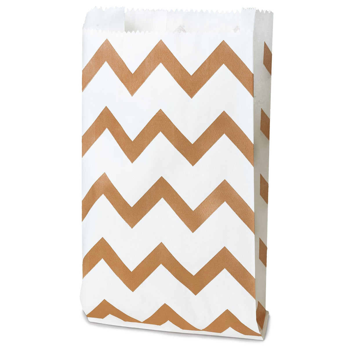 Faltenbeutel 120×210 mm mit Zickzackmuster – Weiß – 25 Stück