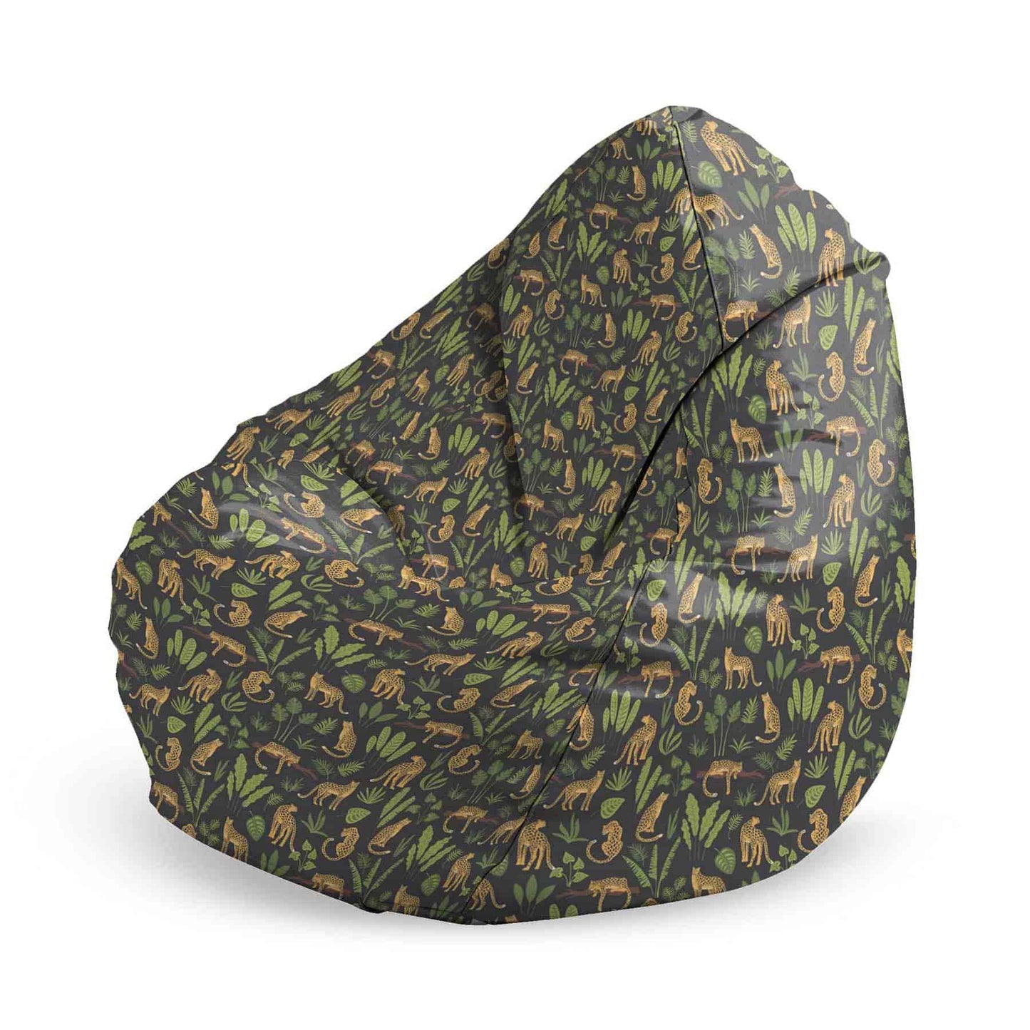 Bean Bag Sitzsack, 80 x 80 x 120 cm, Sitzkissen, mit Tragegriff Boden, Sitzsack Bubibag mit Füllung Pantera