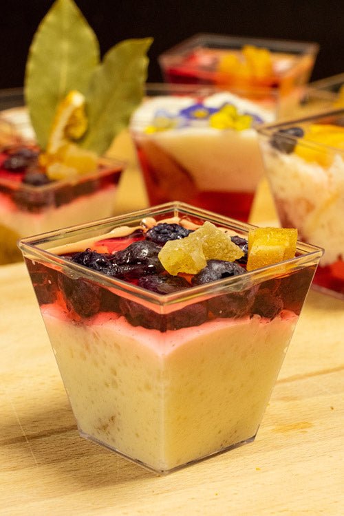 50 Stück Desserttassen 120ml 4oz Wiederverwendbare Dessertgläser Plastik mit 50 Stück Löffeln - AllBags