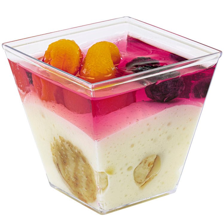 50 Stück Desserttassen 120ml 4oz Wiederverwendbare Dessertgläser Plastik mit 50 Stück Löffeln - AllBags