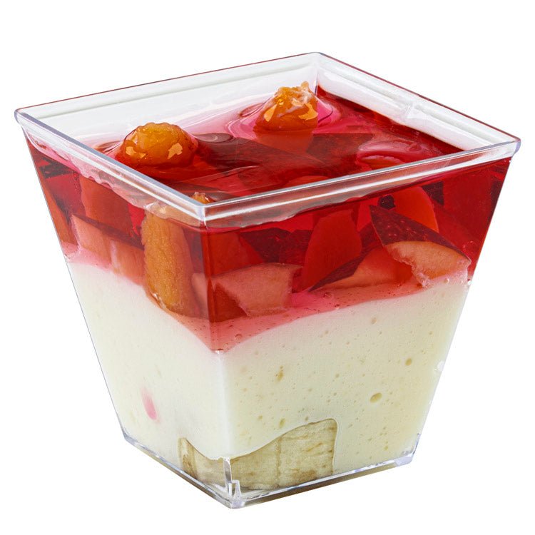 50 Stück Desserttassen 120ml 4oz Wiederverwendbare Dessertgläser Plastik mit 50 Stück Löffeln - AllBags