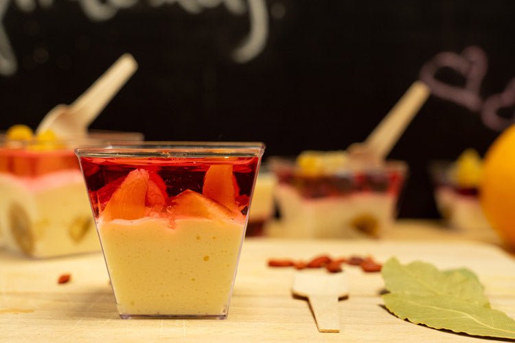 50 Stück Desserttassen 60ml 2oz Wiederverwendbare Dessertgläser Plastik mit 50 Stück Löffeln - AllBags