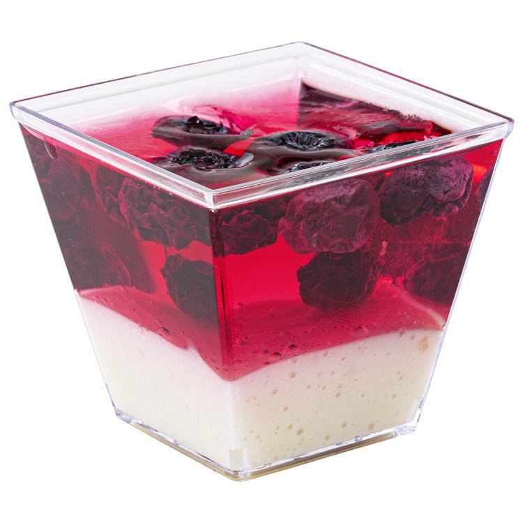 50 Stück Desserttassen 60ml 2oz Wiederverwendbare Dessertgläser Plastik mit 50 Stück Löffeln - AllBags