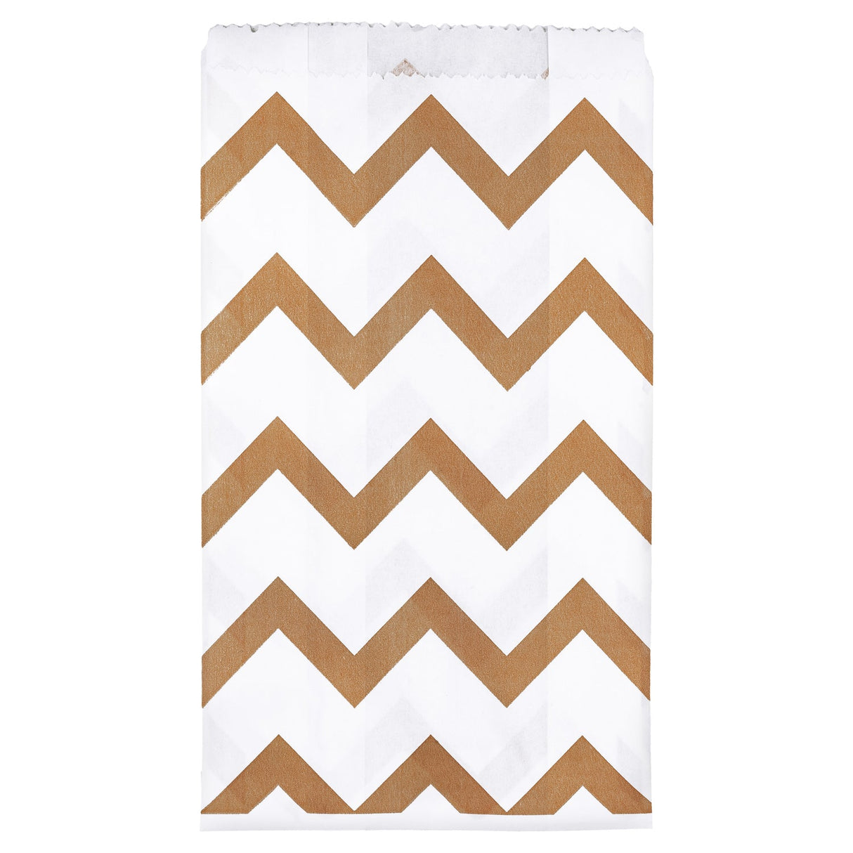 Faltenbeutel 120×210 mm mit Zickzackmuster – Weiß – 25 Stück