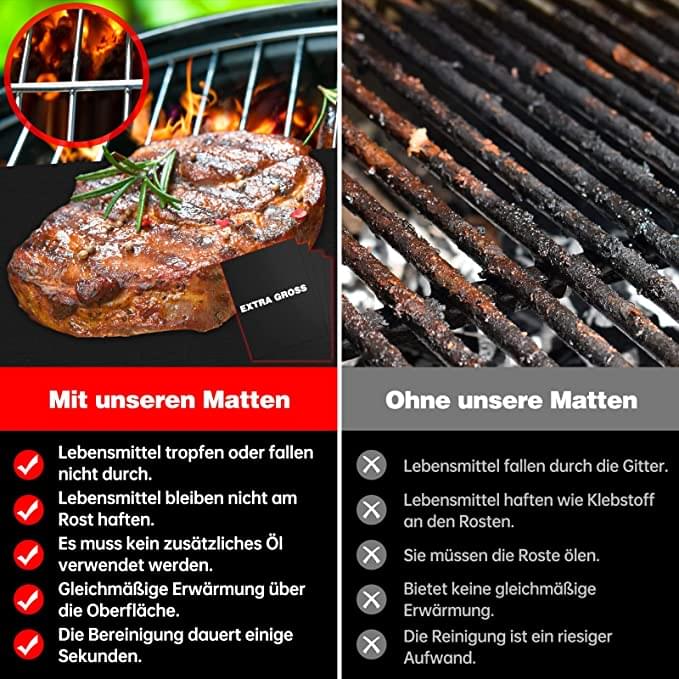 Teflon-Backmatten für Grill - 8er Set