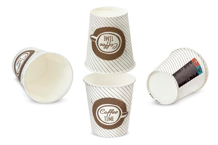 Pappbecher KRAFT Coffee Time 250ml 50 stk