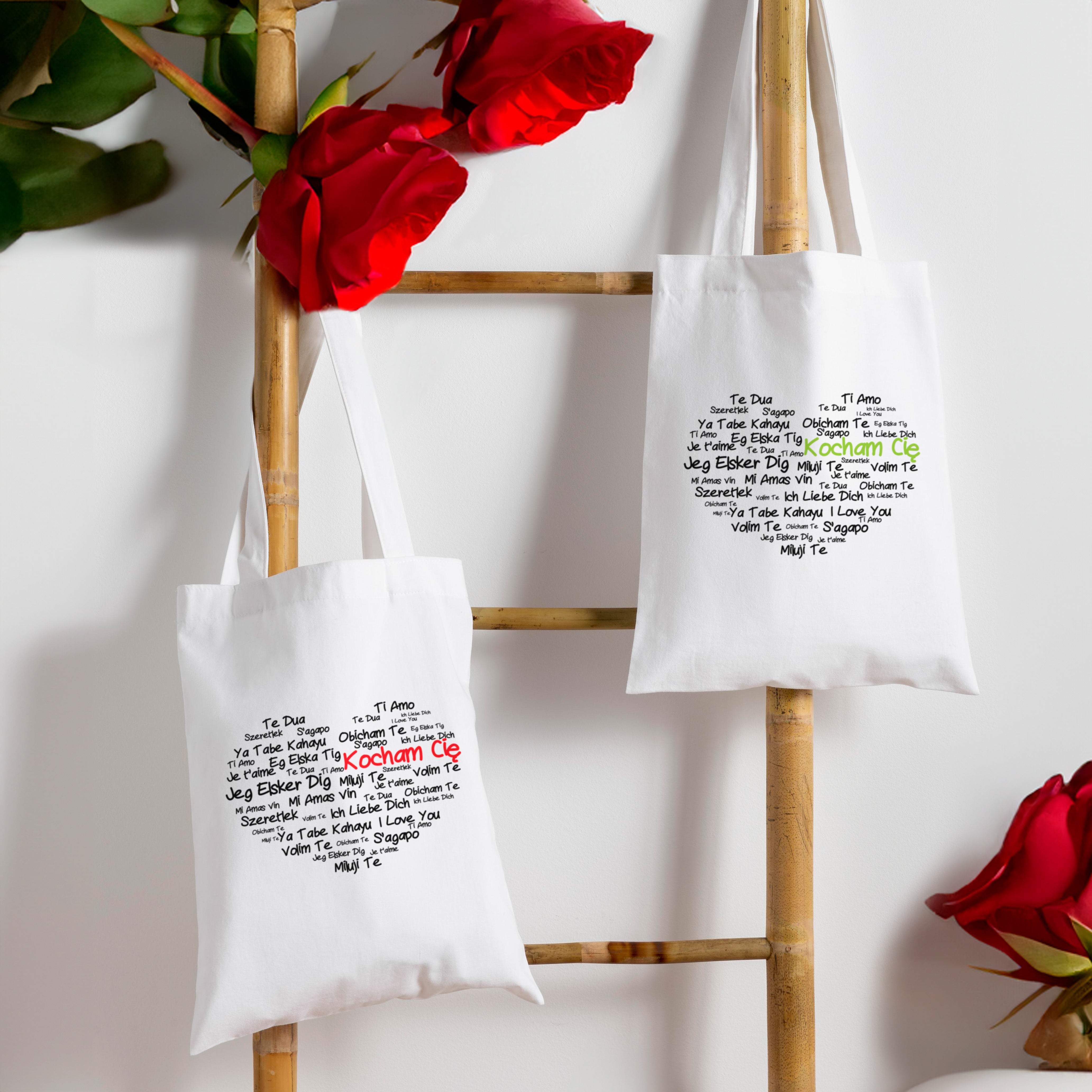 Valentinstagsgeschenk – Baumwolltaschen für Paare