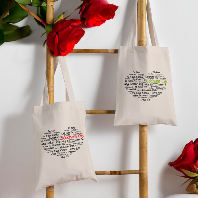 Valentinstagsgeschenk – Baumwolltaschen für Paare
