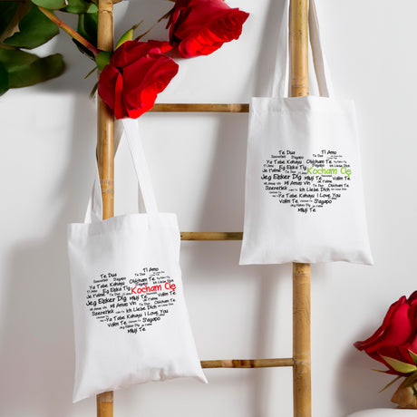 Valentinstagsgeschenk – Baumwolltaschen für Paare