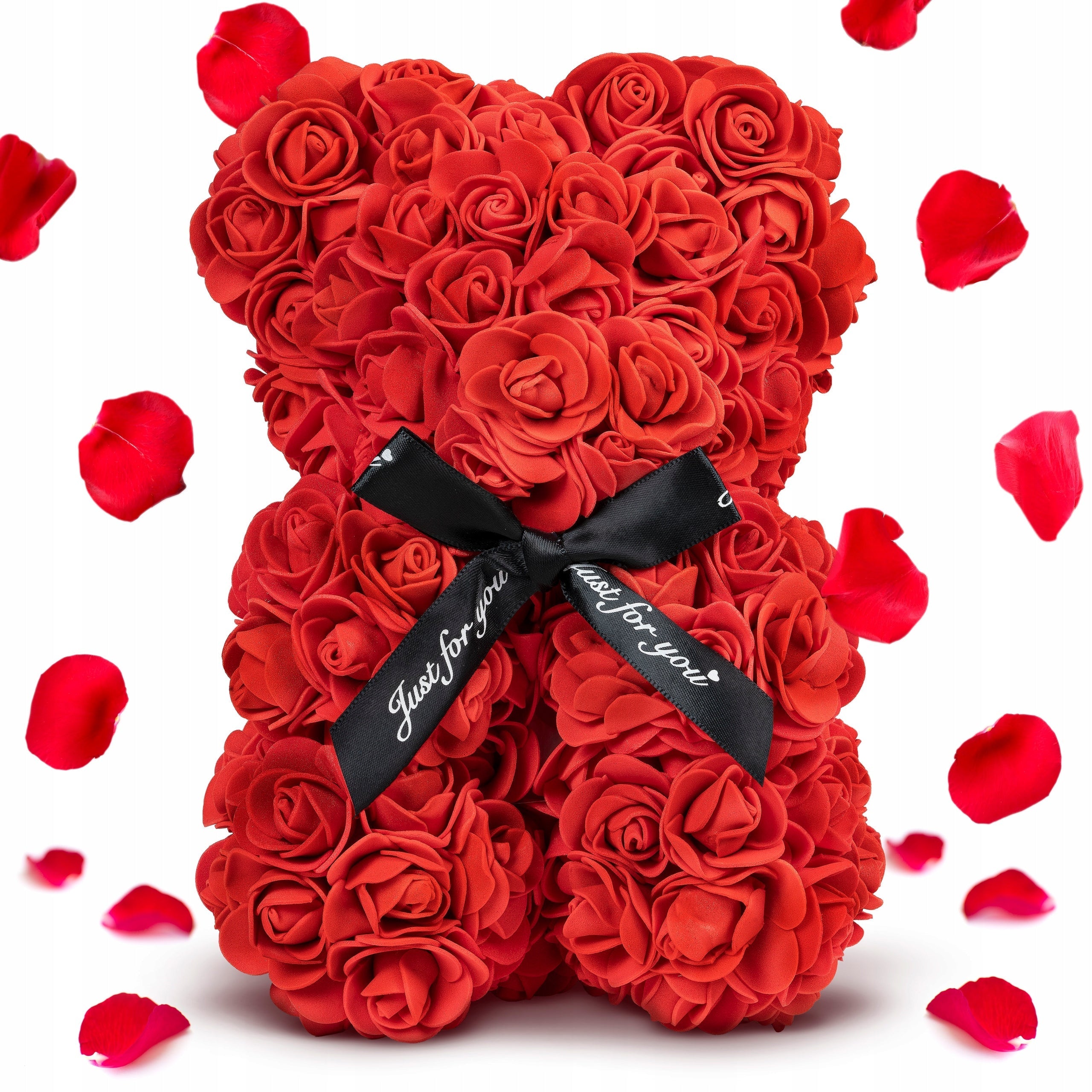 Roter Rosen-Teddybär 25 cm zum Valentinstag