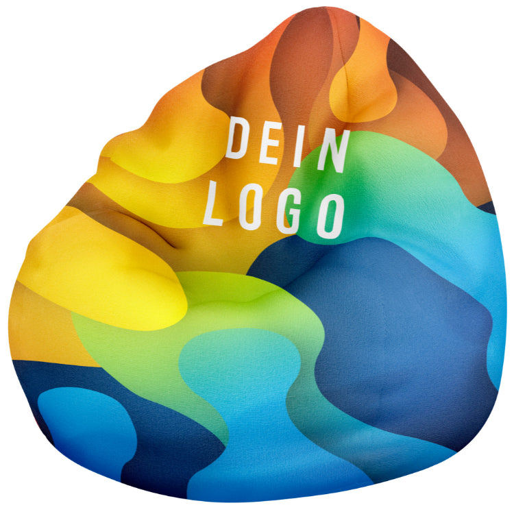 Bean Bag Sitzsack IHR IMPRESSUM , 80 x 80 x 120 cm, Sitzkissen, mit Tragegriff Boden, Sitzsack Bubibag mit Füllung