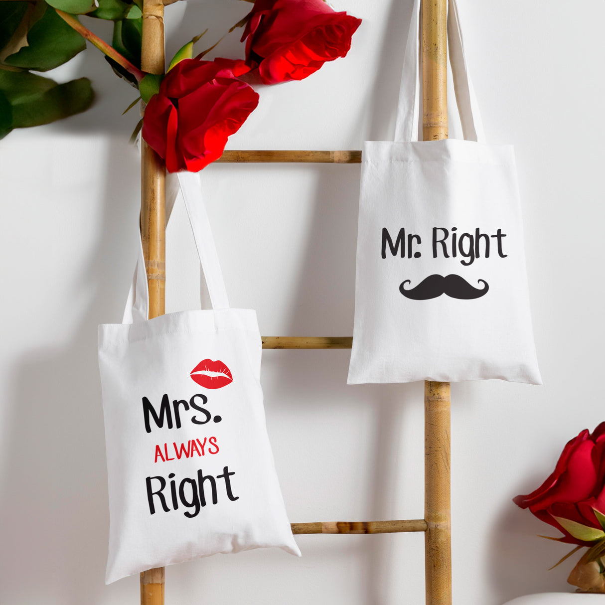 Valentinstagsgeschenk – Baumwolltaschen für Paare