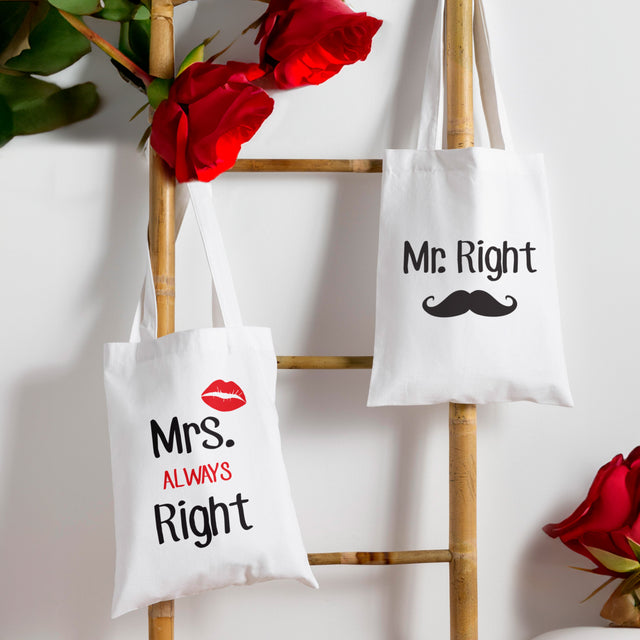 Valentinstagsgeschenk – Baumwolltaschen für Paare