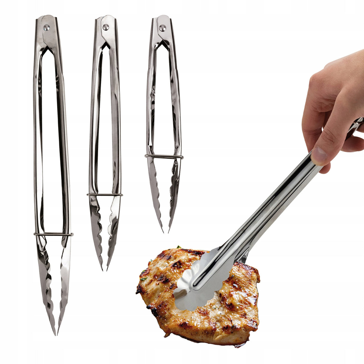 SET bestehend aus 3 Küchenzangen für den Grill