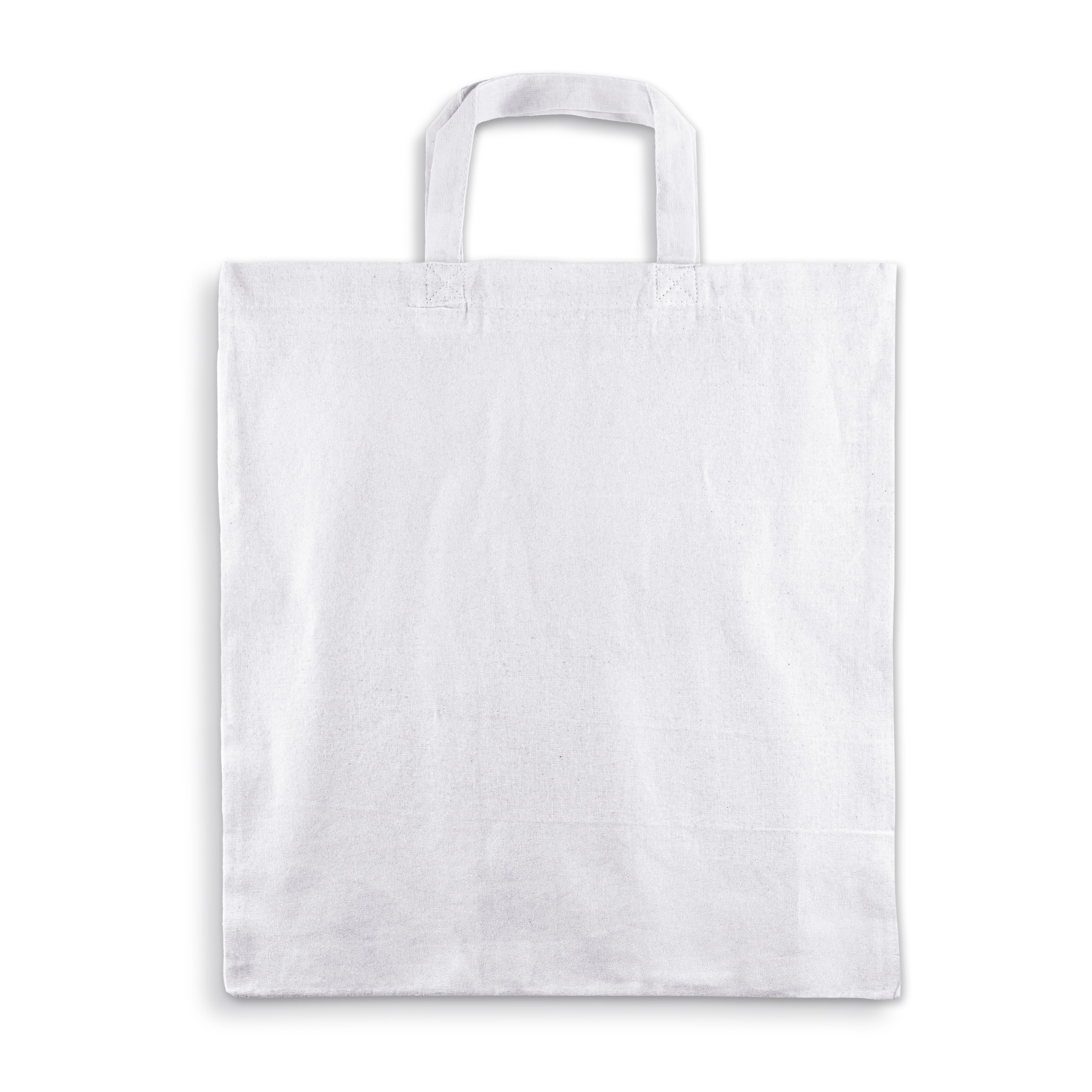 Baumwolltasche Weiß 380x420 mm 220 g Griff: 35cm