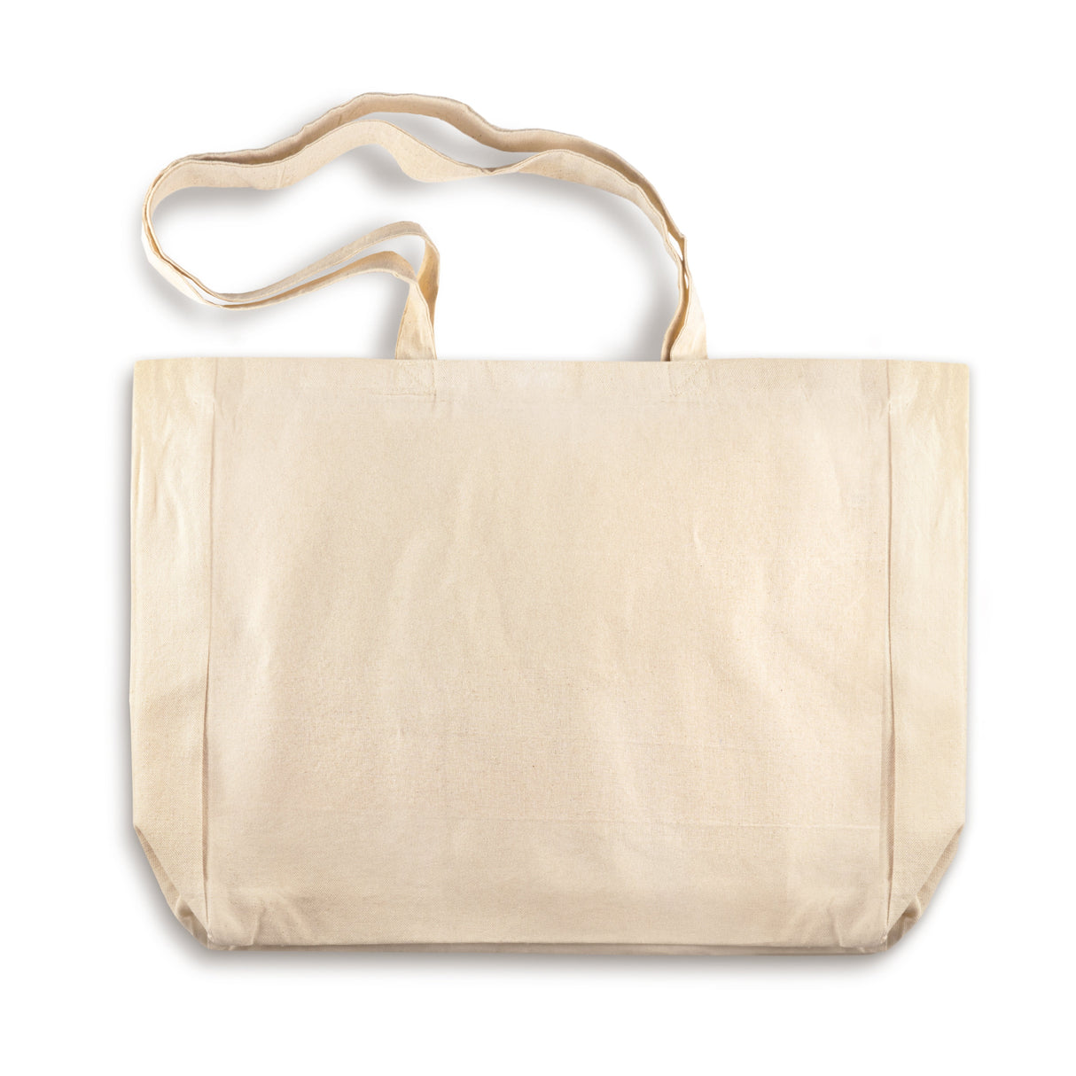 Baumwolltasche Ecru 450+120x120x350 mm Griff: 70 cm