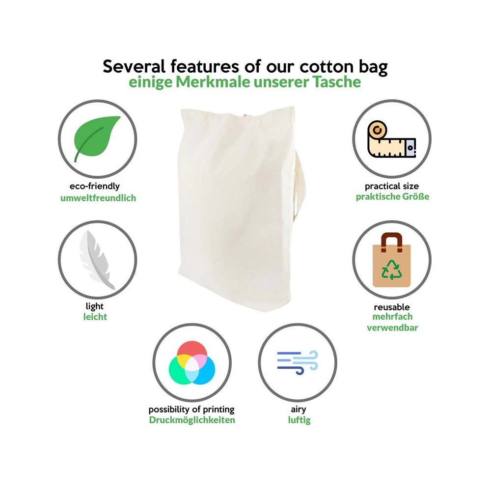 Baumwolltasche 38x8x42 cm Griff: 70 cm - AllBags