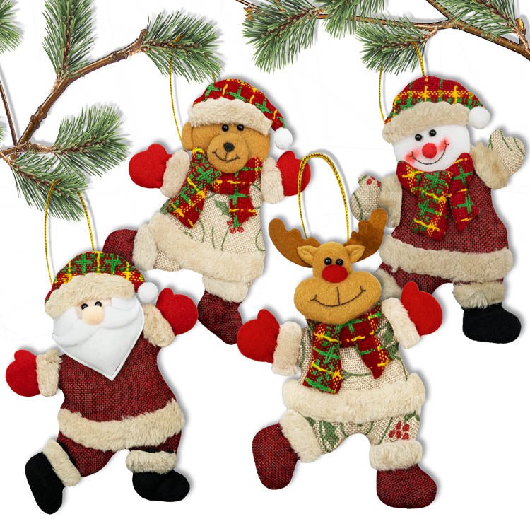 Christbaumanhänger Deko-Anhänger aus Filz set 4er - AllBags