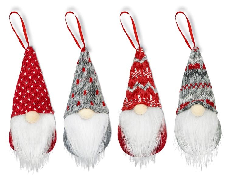 Christbaumanhänger Deko-Anhänger aus Filz set 4er Weihnachtswichtel