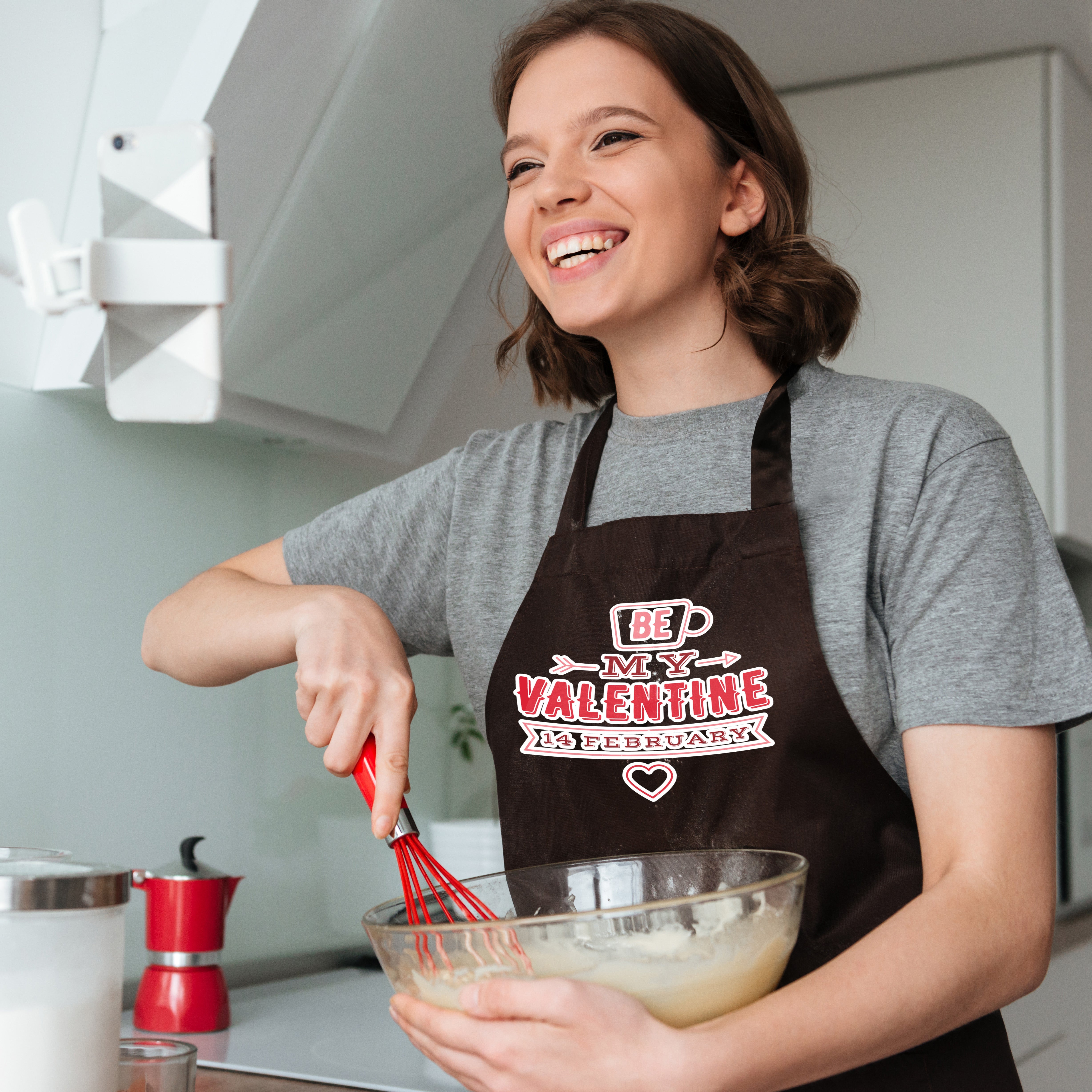 Valentinstagsgeschenk Küchenschürze