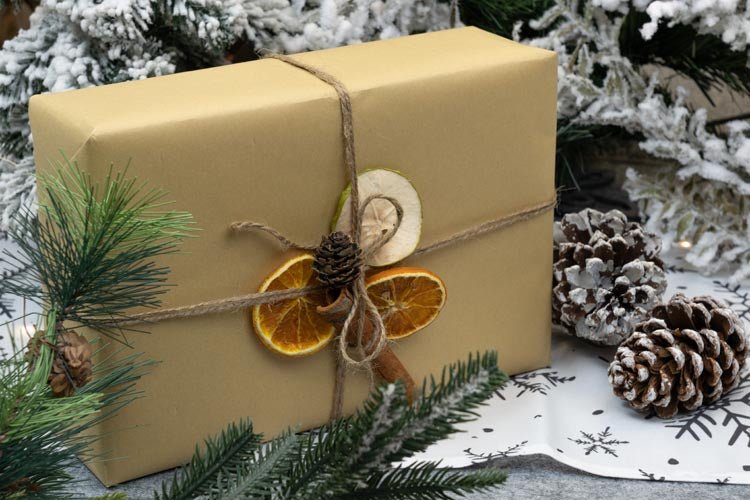 Geschenkpapier weihnachten 70cm/5m Kraft - AllBags