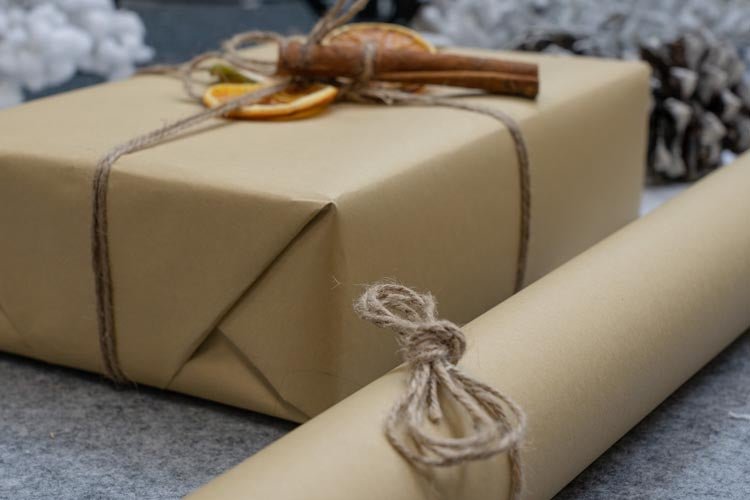 Geschenkpapier weihnachten 70cm/5m Kraft - AllBags